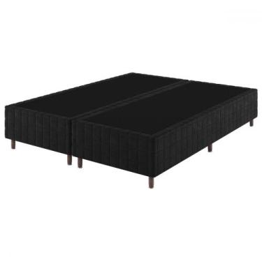Imagem de Base de Cama Box Queen Lunare Bordado Preto - Vian, Preto