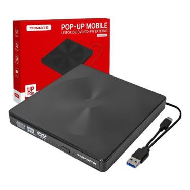 Imagem de Drive Gravador Leitor Cd/dvd Externo Usb 3.0 Slim Portátil Preto - rho