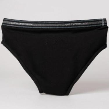 Imagem de Kit Cueca Slip Lupo Com Elastano 3 Peças - Preto e Cinza, GG
