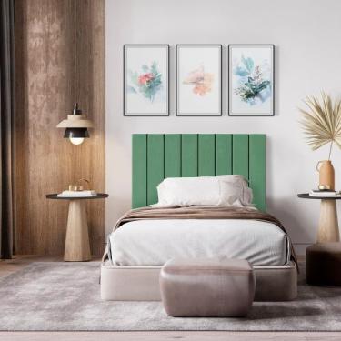 Imagem de Cabeceira Estofada Suspensa Palito para Cama de Solteiro 90 cm - Para 