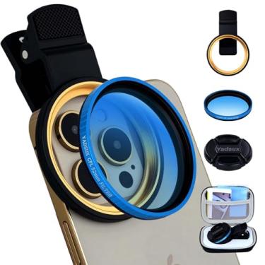Imagem de YADSUX Kit de filtro de lente polarizadora CPL de 52 mm, acessório de câmera para iPhone, compatível com iPhone 12-16 Pro/Pro Max (filtro azul)