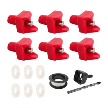 Imagem de ShengQuanHao Bebedouros Horizontais para Frangos, Automático de Bebedouros com Balde para Pintinhos, Suprimentos para Aves, 6 peças