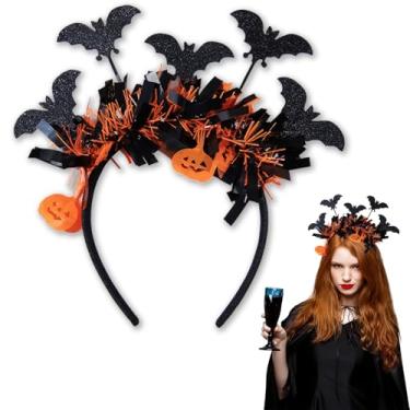 Imagem de Bandanas de Halloween para mulheres, decorações de festa, faixa de cabeça de Dia das Bruxas, fofa, abóbora, morcego, tiara para maquiagem, decoração de fantasia, adereços para fotos de festa