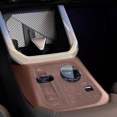 Imagem de ZENGZJCX Para console central 2025 B-M-W X3 G45 almofada de proteção de chave transparente à prova d'água, protetor de capa de console central de gel de silicone para acessórios internos X3 G45(30