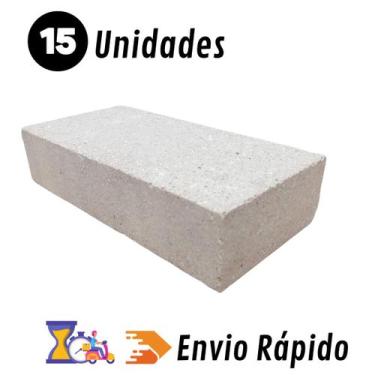 Imagem de 15x Tijolo Refratário 23x11,4X5cm Churrasqueira Forno a Len - LAURINDO