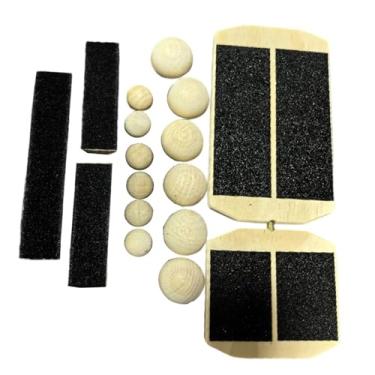 Imagem de Fenteer Prancha de equilíbrio para perna única, fortalecedor de pés, interno, de madeira, exercício de estabilidade, estabilizador de tornozelo multiuso,