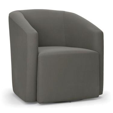 Imagem de Poltrona Stella Max Suede Base Giratória - D'rossi Cor Grafite