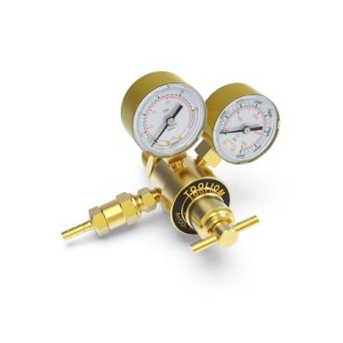 Imagem de TOOLIOM Regulador de CO2 de argônio, regulador de gás de soldagem para MIG e TIG, pressão de entrada de 0-4000 PSI, conexão de entrada CGA580