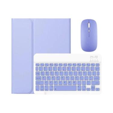 Imagem de Capa Com Teclado Para Samsung Galaxy Tab A9 A8 S10 S9FE S7 S8 11 plus 