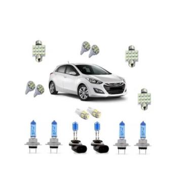 Imagem de Kit Lampadas Super Branca E Led'S Hyundai I30 2013 Á 2016 - Blue Lion