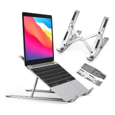 Imagem de Suporte Notebook Tablet Alumínio Ajustável - Laptop Stand - Shopbr