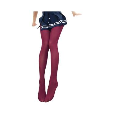 Imagem de Meia-calça Feminina Multicolorida De Veludo 120D Cores Doces Ajuste Ju