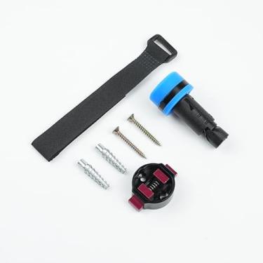 Imagem de NELboNs Suporte de parede para bicicleta, suporte de extremidade de guidão de liga de liga para mountain bike/bicicletas de estrada na garagem (azul, bicicleta de montanha)