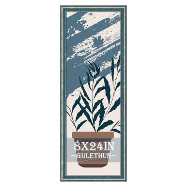 Imagem de Porta-retrato 20 x 61 cm ouro azul - Moldura vintage 20 x 61 cm, molduras retrô para decoração de casa, resistente, acrílico, moldura de pôster ornamentada antiga para exibição vertical e horizontal