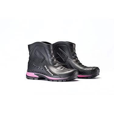 Imagem de Bota PVC, Cano Curto, Pantaneiro, Tamanho 37/38, Preto/Rosa