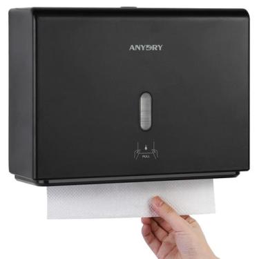 Imagem de Dispensador de toalhas de papel de parede anydry Black 200 folhas