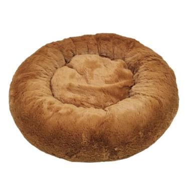 Imagem de CAMA PET NUVEM PELUCIA REDONDA P 40X40X12 CAMINHA PELUCIADA CASA NINHO Cachorros E Gatos DONUT CASINHA PELUCIA FUNDO ANTIDERRAPANTE E IMPERMEAVEL (TOFFEE)