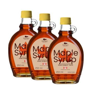 Imagem de Maple Syrup Escuro 100% Puro Stuttgart - 3 garrafas (3 x 250ml)