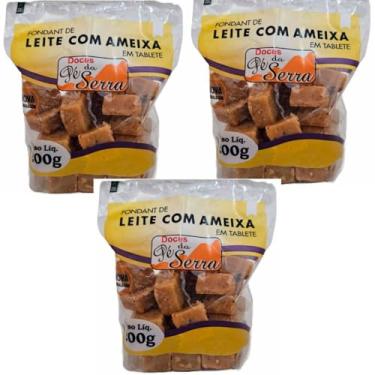 Imagem de Kit com 3 Saquinho de Doce de Leite com Ameixa em Cubinho 200g - Doces Pé da Serra