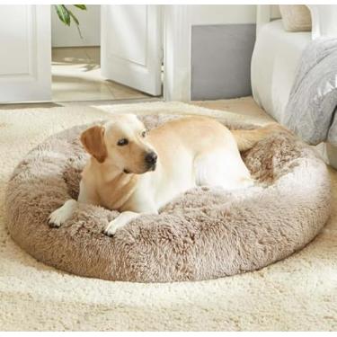 Imagem de CAMINHA DONUT NUVEM PET PELUCIA G REDONDA CAMA PELUCIADA NINHO CASINHA CASA COLCHONETE Cachorros E Gatos PELUCIADO FUNDO ANTIDERRAPANTE QUALIDADE PREMIUM G 60CM (CARAMELO)