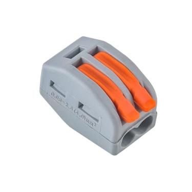 Imagem de 50 conectores de fio de alavanca, 2 conectores de emenda de fio elétrico compactos condutores para fiação 28-11 AWG