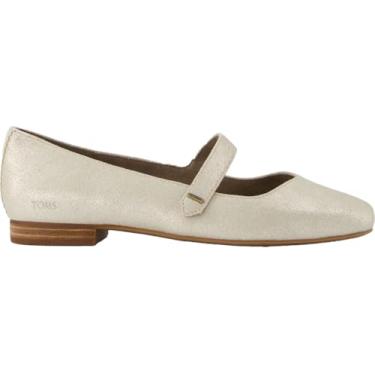 Imagem de TOMS Sapatilhas femininas Bianca Mary Jane Ballet Casual - Bege, Prata, 35