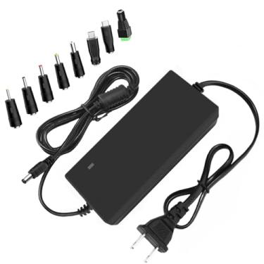 Imagem de Adaptador de alimentação 12V 3A 100-240V AC para DC conversor transformador com 8 plugues DC intercambiáveis 12 Volts 3 Amps fonte de alimentação de comutação 36W adaptador CA para câmera de segurança