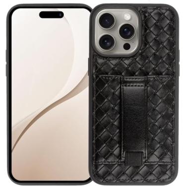 Imagem de Walli Capas para iPhone 16 Pro Max, carteira estética, porta-cartões, comporta até 2 cartões - capa de telefone bonita e moderna para mulheres, serve para iPhone 16 Pro Max com suporte e alça de dedo
