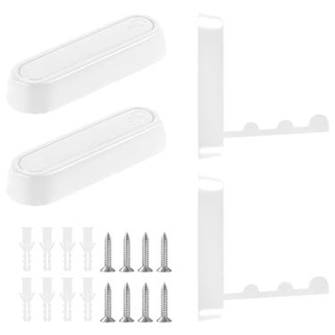 Imagem de Gancho dobrável invisível de liga de zinco, gancho retrátil único, montado na parede, banheiro, cozinha, roupas, gancho, corda dobrável de 90°, gancho com parafuso para pendurar toalha e pano ZJMCAJY
