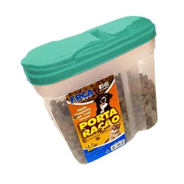 Imagem de Porta Ração 1,7 L Pote Multiuso Plástico ERCAPLAST, Verde