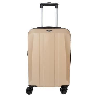 Imagem de Mala de Viagem de Bordo Expansível Fibra Rígida ABS com Rodas 360º de Engate Removível com cadeado Embarcado (Dourado)