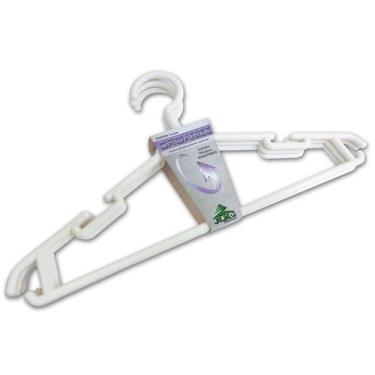 Imagem de Kit 18 Cabides Forte Reforçado Roupas Adulto - Excepcional - Jlk Plast