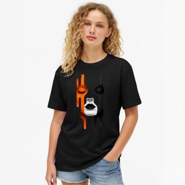 Imagem de Camiseta Feminina Algodão Premium Malha Grossa e Perfumada Academia Caminhada Treino Exercicios-Feminino