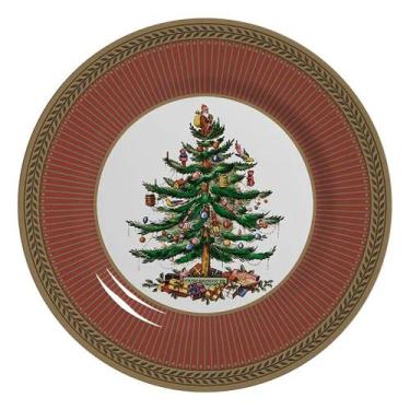 Imagem de Prato Sobremesa Celebrate Vermelho Natalino Plus 8094-103 - Alleanza