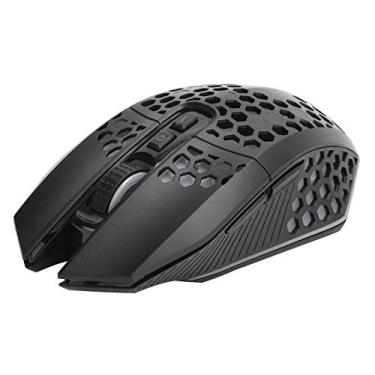 Imagem de RiToEasysports 2,4 GHz MUTO MUTO DE Mouse Sem Fio RGB Mouse Com Bateria Recarregável para o Tipo Geral DE Caderno DE Mesa (Preto)