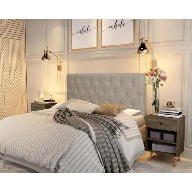 Imagem de Painel Cabeceira Paris Queen Para Cama Box 1,58 material sintético Beg