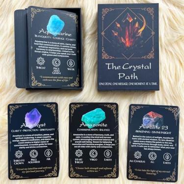 Imagem de DPEHAKMK The Crystal Path Healing Oracle Deck, 50 Oracle Cards for Beginners, Mindfulness, and Spiritual Growth, Affirmation and Reflection Deck