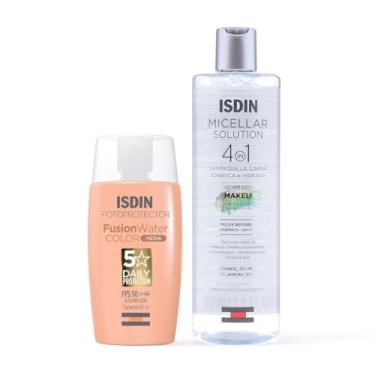 Imagem de Kit Isdin Protetor Solar Facial Fusion Water Color FPS 50 Média 50ml + Solução Micelar 400ml