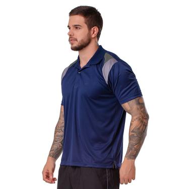 Imagem de CAMISA GOLA POLO MARINHO/GRAFITE/VERDE MILITAR P