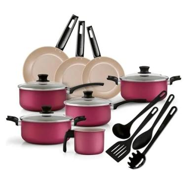 Imagem de Conjunto De Panelas Alumínio 12 Peças Magnific Cereja Panelux