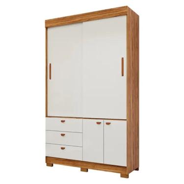 Imagem de Guarda-Roupa Solteiro 2 portas Correr 3 Gavetas Alice Panan Roupeiro