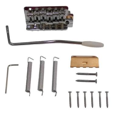Imagem de Kit Ponte tremolo guitarra strato Standard Cromada Dolphin