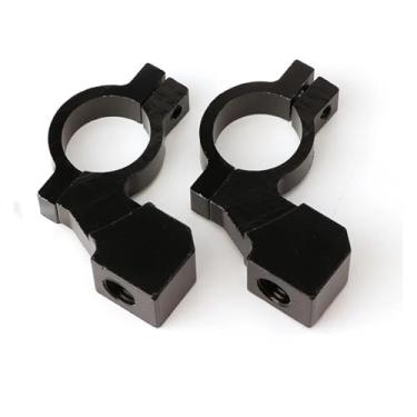 Imagem de BYYINGSUS 1 par 22 mm 7/20.3 cm alumínio CNC compatível com motocicleta ATV espelho retrovisor suporte adaptador adaptador parafuso de fixação (preto-)