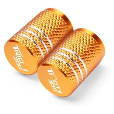Imagem de Tampas herméticas de válvula de pneu de roda CNC para motocicleta compatíveis com Y&AMAHA TRICITY 300/125 2014-2021 (dourado 1 par)