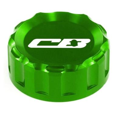 Imagem de Tampa do reservatório de fluido da tampa do tanque de óleo do freio traseiro compatível com CB125R CB150R CB250R CB500X CB500R CB650R CB650F CB1100 CB 400 150R 190R (verde)