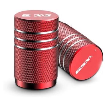 Imagem de Acessórios de tampas de haste de válvula de pneu de roda CNC compatíveis com S&uzuki GSX-S GSXS 125 150 750 1000/F/ABS GSX-S125 GSX-S750 GSX-S1000 (vermelho1)