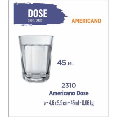 Imagem de Copo De Vidro - Americano Dose 45Ml - 12 Copos