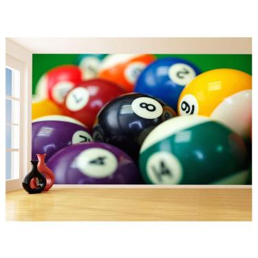 Imagem de Papel De Parede 3D Salão De Jogos Bilhar Sinuca 3,5M Jcs19