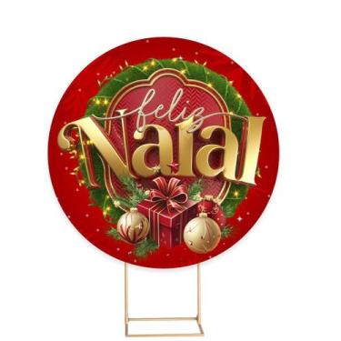 Imagem de Painel Festa Redondo Sublimado Natal 1,50m - Fadrix, NAT177