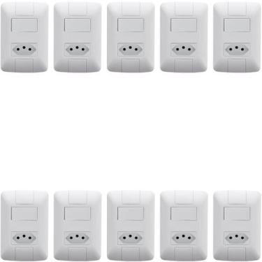 Imagem de 50 Conjunto Interruptor Simples + Tomada 20a 2P+T 250V Aria - TRAMONTI